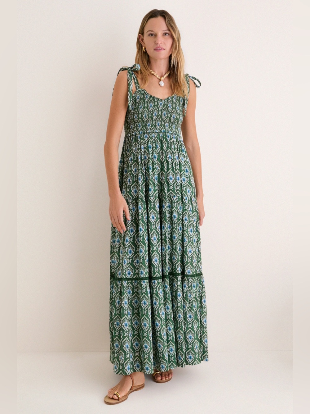 Ro's Garden Green Indra Reece Maxi Dress Size XS